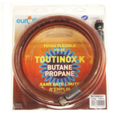 Flexible gaz butane 1,5m TOUTINOX durée de vie illimitée