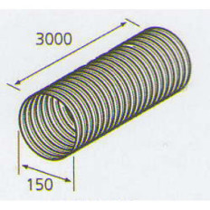 Gaine aluminium ELICA 3m 150mm 1052AD