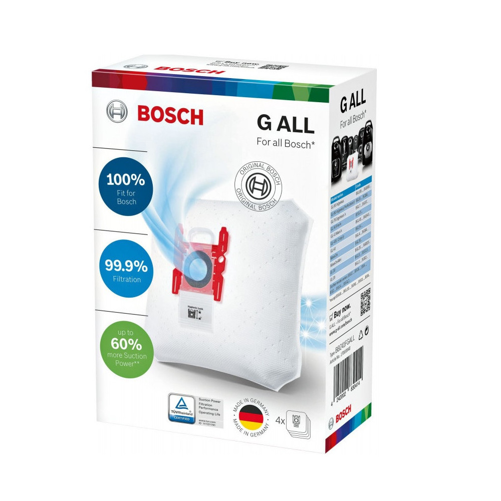 Sacs Aspirateur Type G 17003048 BBZ41FGALL Bosch Sacs Aspirateur Type G 17003048 BBZ41FGALL Bosch