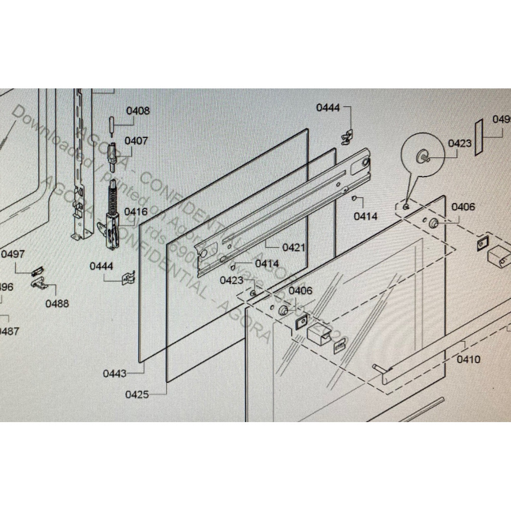 Vitre interne four Vitre interne four