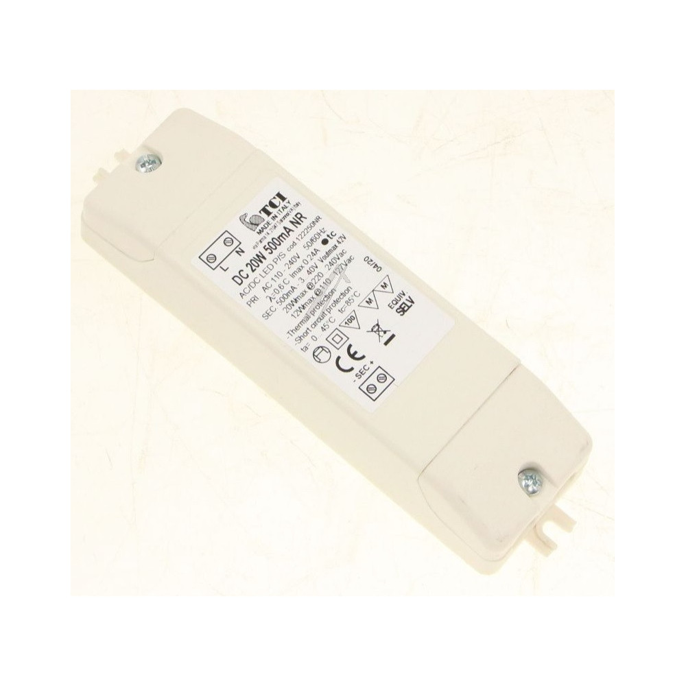 Transformateur LED TCI 122250NR DC 20W 500mA NR 133.0055.942 Transformateur LED TCI 122250NR DC 20W 500mA NR 133.0055.942