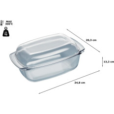Plat a rotir en verre 17000903