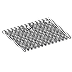 Filtre métallique de hotte 133.0441.312 253,5 X 204