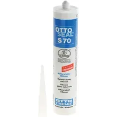 Cartouche de silicone neutre noir 310ml OTTOSEAL S70 pour pierre naturelle, référence 00267494