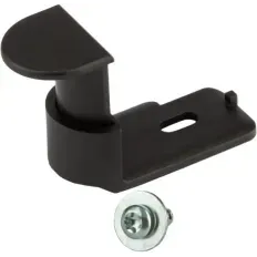 Dispositif de verrouillage sécurité enfants noir avec vis pour porte de four Bosch Siemens, référence 00627547