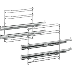 Rails télescopiques 2 niveaux à sortie totale pour four Bosch Siemens, référence 17002064