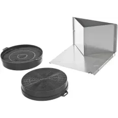 Kit de recyclage pour hotte aspirante avec filtres charbon actif et conduit d'air, référence 00706591