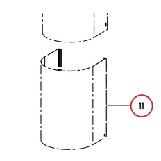 Conduit de cheminée inférieur pour hotte Faber, référence 133.0333.691