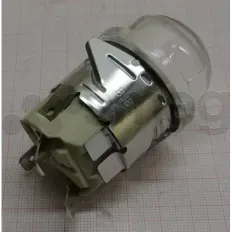 Porte lampe complet avec douille, verre et ampoule pour four Smeg référence 696050211