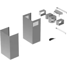 Cheminée inox télescopique 500-990 mm pour hotte Roblin référence 112.0581.088